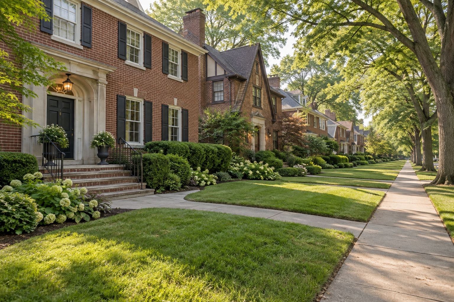 A brick colonial home in Northwest Detroit, illustrative